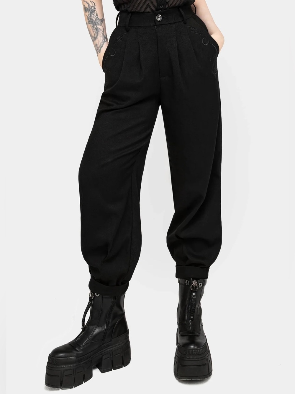 Disturbia Dianne Embroidered Balloon Trousers
